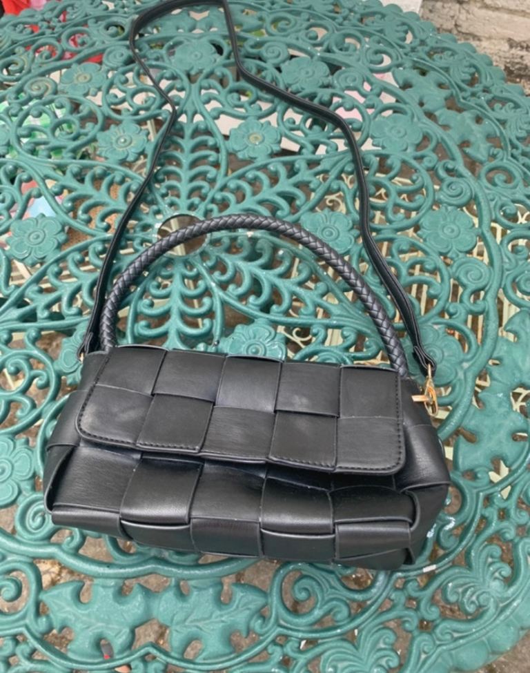 Brand new Black Woven Crossbody Bag with Braided Handle – John Lewis 