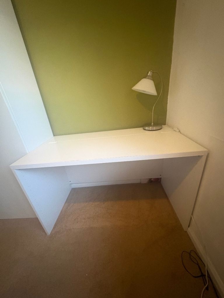 IKEA White Wooden Desk – Good Condition