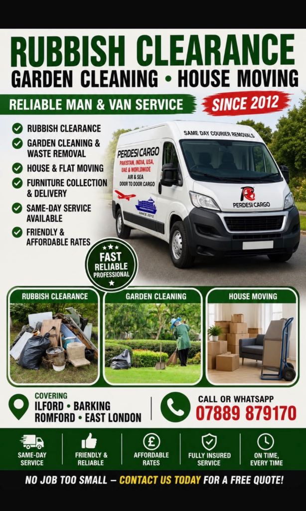 RUBBISH COLLECTION GARDEN CLEANING WASTE JUNK REMOVALS 📍Ilford, Barking, EAST  LONDON CALL ALI