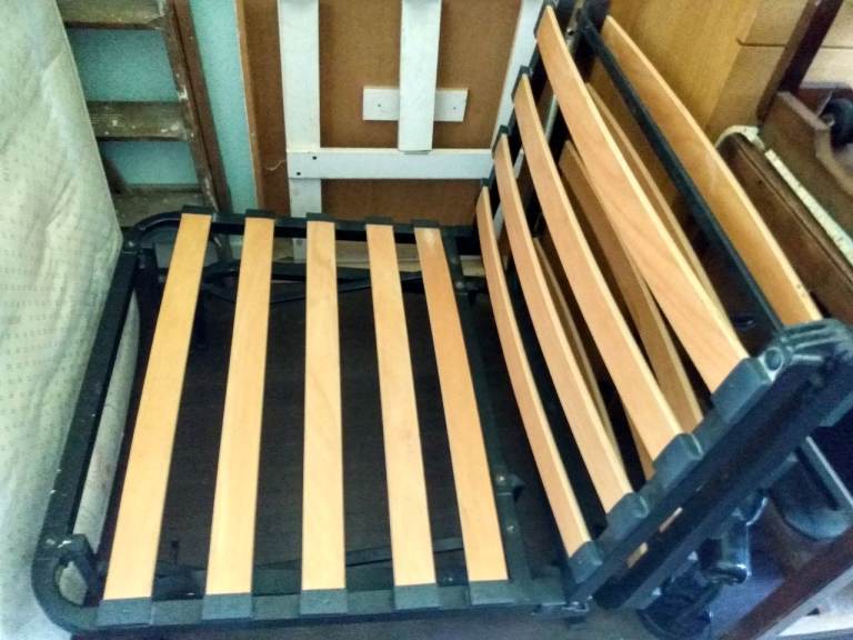 Chair bed frame and cover for chair-bed, LYCKSELE from IKEA plus used single bed matteress.