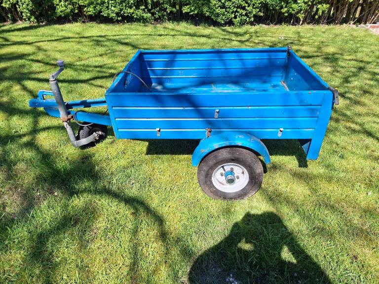 Car Trailer - 126cm Length x 90cm Wide - Total Length & Feet - Spare Wheel Included