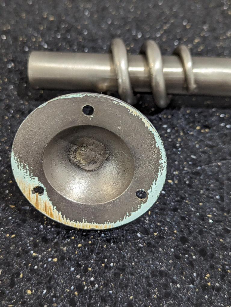 GREY METAL TOWEL RAIL 72.5cm L x 6.5cm D x 11cm H HANGING SPACE 53cm L