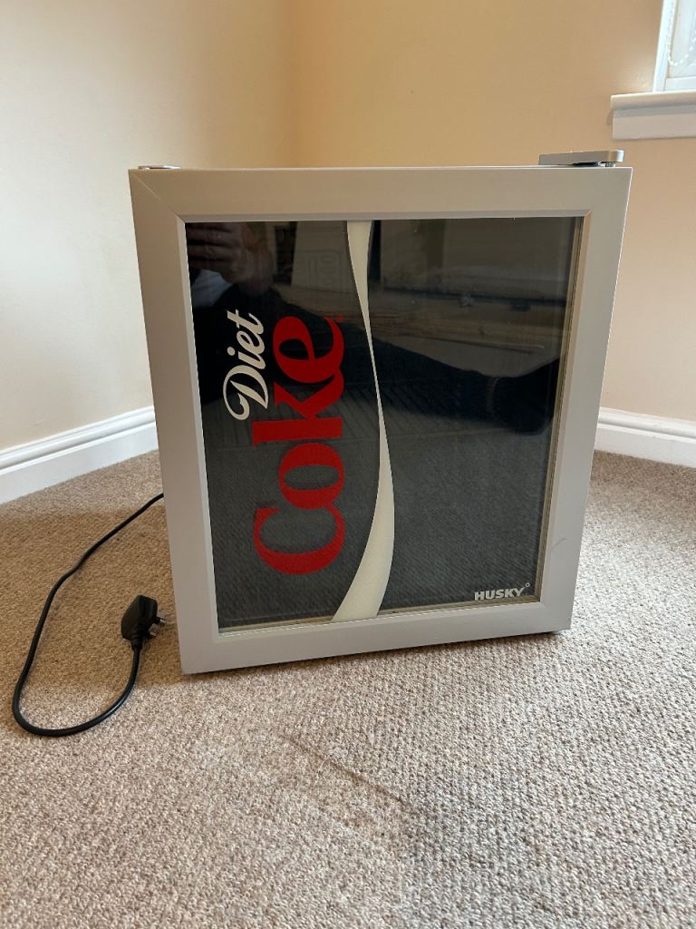 Husky Mini Fridge with Diet Coke Design