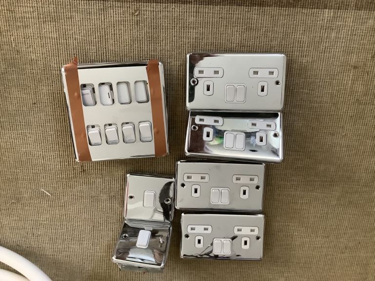 Chrome switches/sockets and Spotlights