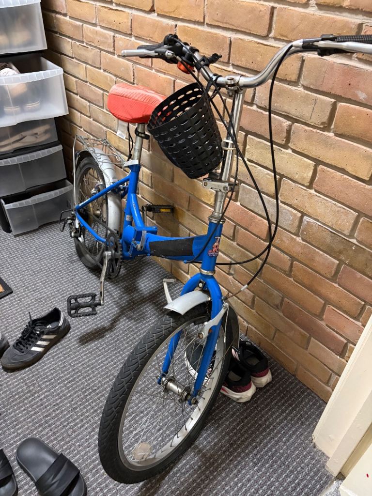 Raleigh Folding Bike - Blue, Good Condition