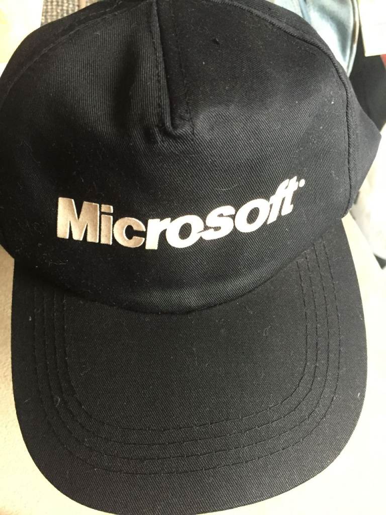 BRAND NEW AND MOST BEAUTIFUL BLACK MICROSOFT CAP - REDUCED TO BARGAIN £10 UNTIL 28 APRIL -