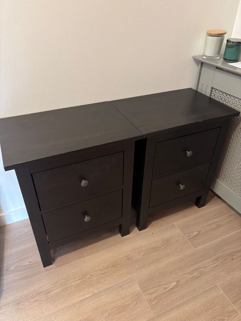 image for Wooden Bedside Tables x 2