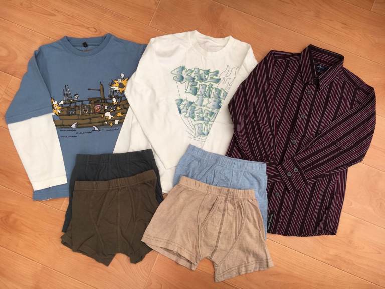 3 tops & trunks Age 6 & 5-6