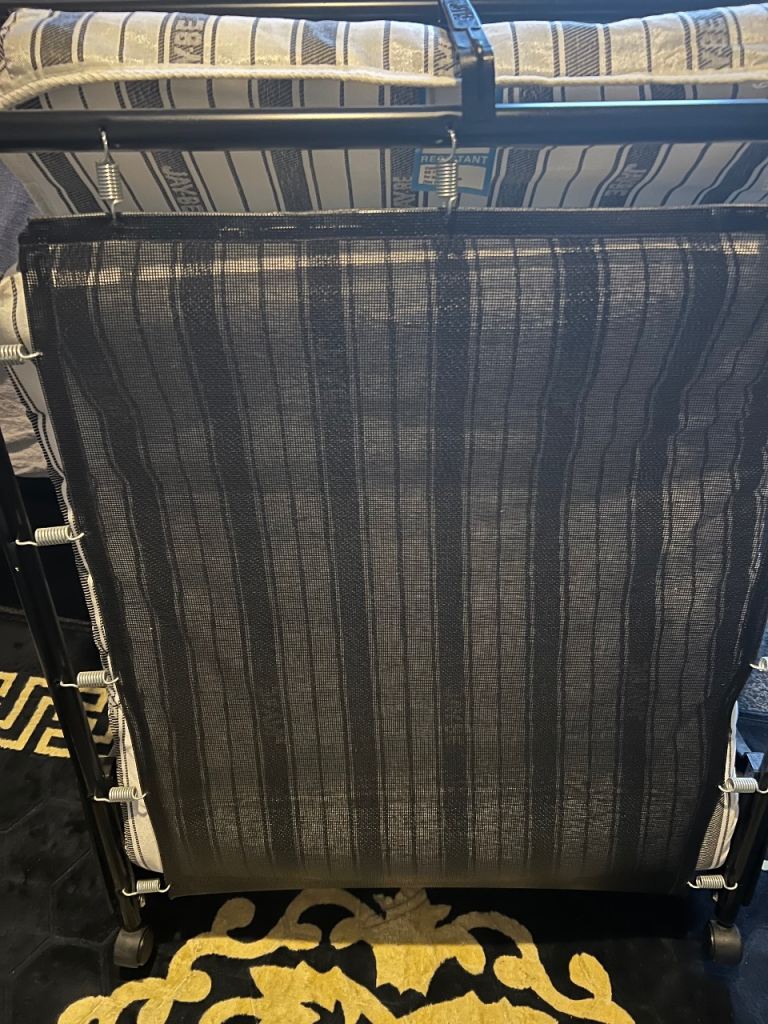 Single folding bed with mattress