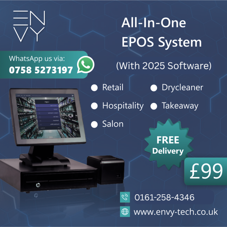  Full Touchscreen EPOS System for Hospitality POS Cash Register Till Bar Pub Cafe Restaurant 