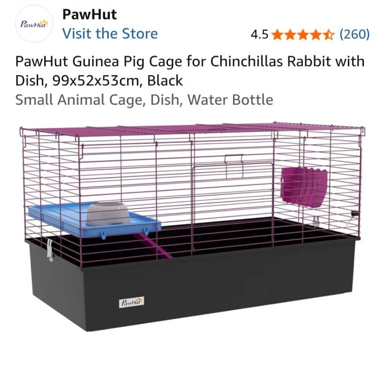 PawHut Guinea Pig Cage for Small Animals