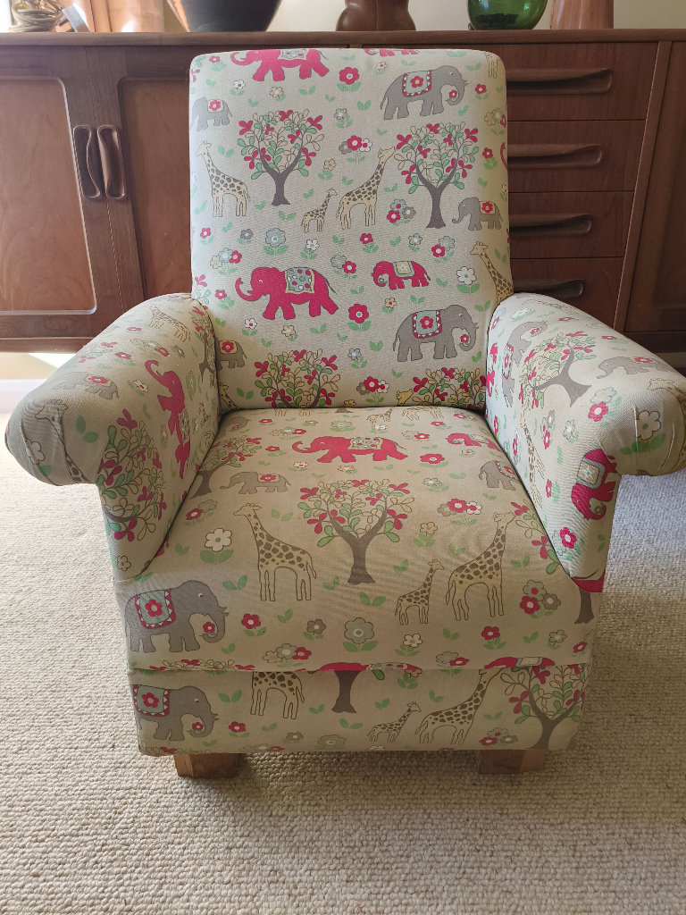Bespoke handmade children's armchair heavy quality