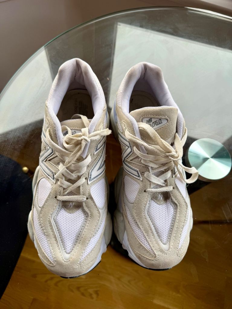 New Balance 9060 Trainers in Cream/White – Size 9UK