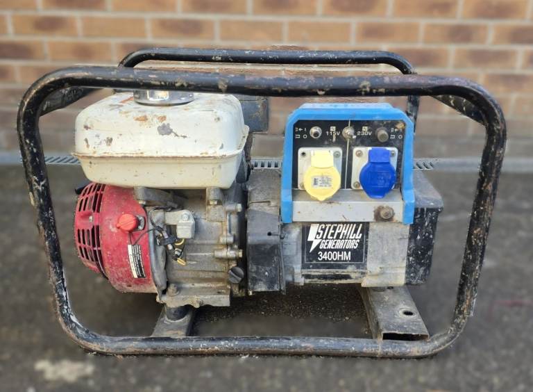 3.4Kva Petrol Generator Honda Stephill 3400HM GX200 6.5hp 110v 240v 2.7Kw