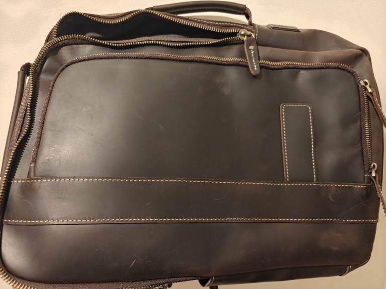 Lannsyne leather laptop bag 17" - NEW 