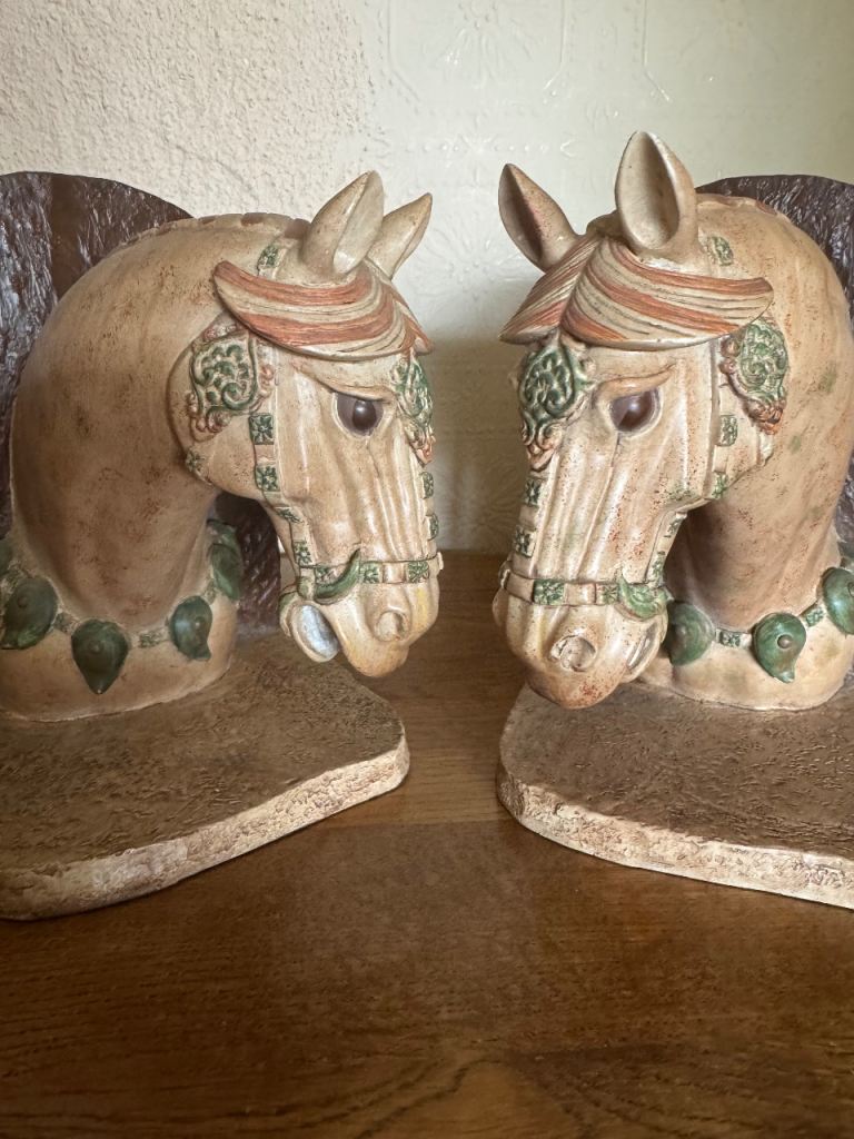 Vintage horses head book Ends 