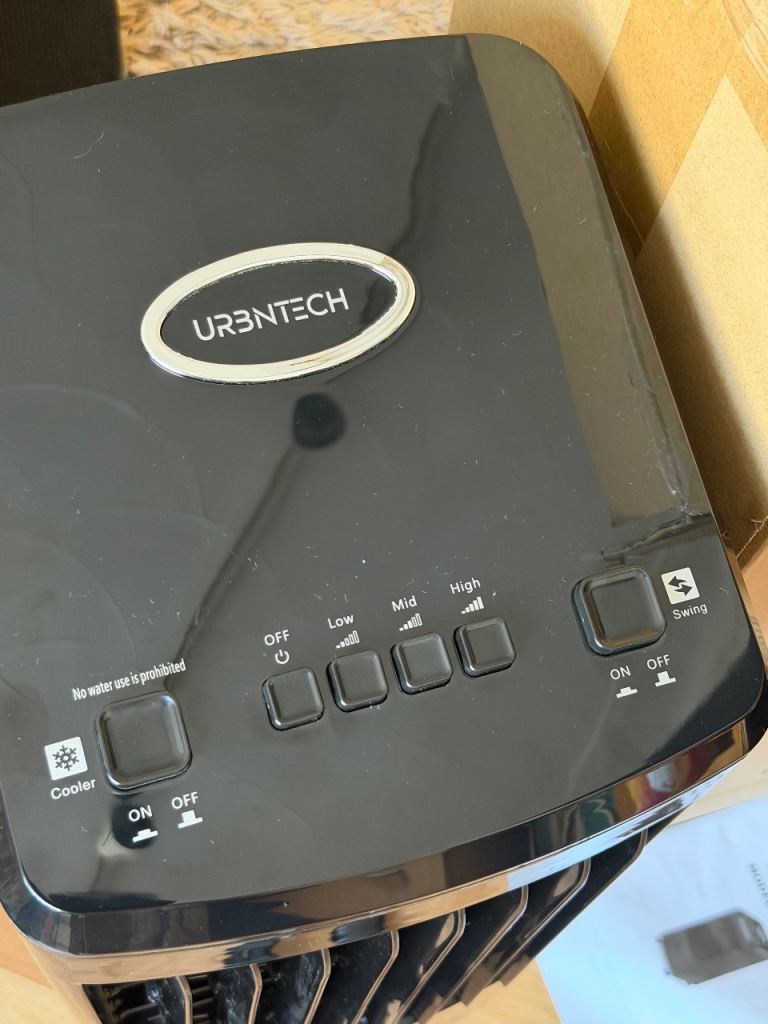 URB3NTECH Portable Air Cooler – Black, Like New