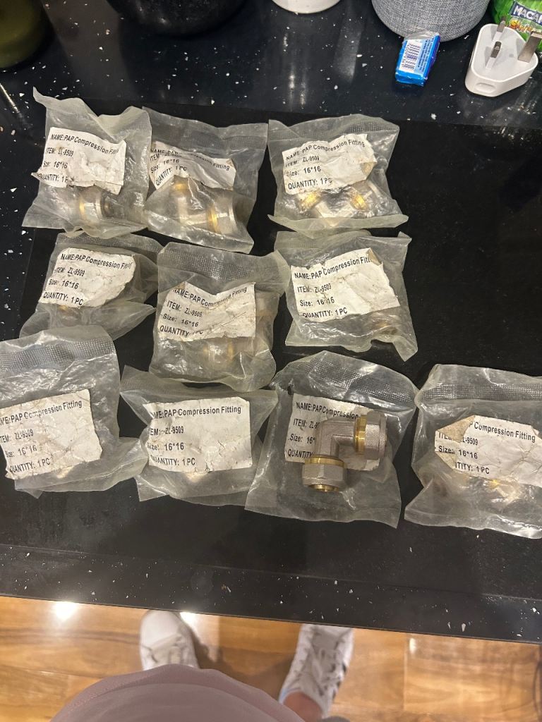New PAP Compression Fittings 16*16 - Plumbing Supplies
