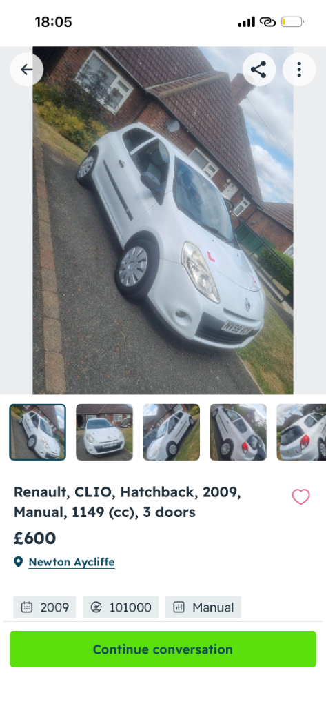 Renault, CLIO, Hatchback, 2009, Manual, 1149 (cc), 3 doors