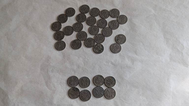 33x Sixpence Coins George VI / Elizabeth II Pre-Decimal