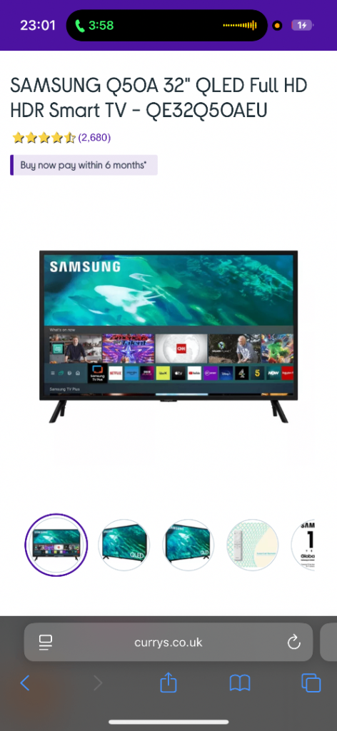 Samsung Q50A 32" QLED Full HD HDR Smart TV – Brand New