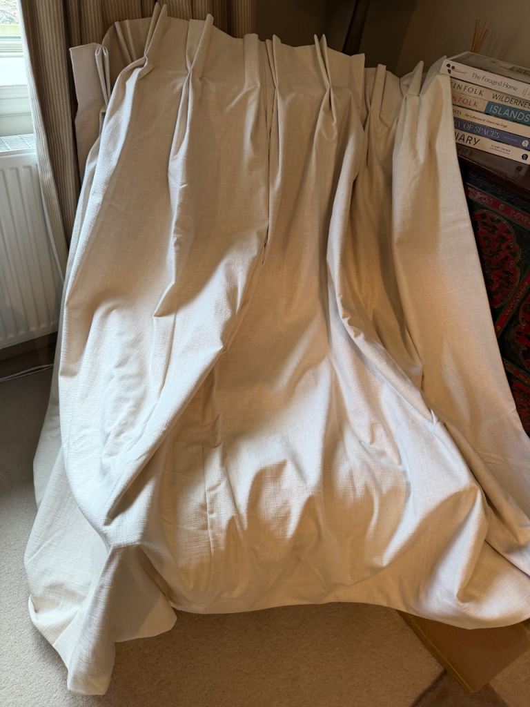 Brand New John Lewis double pleat curtains Cream 2 pairs available