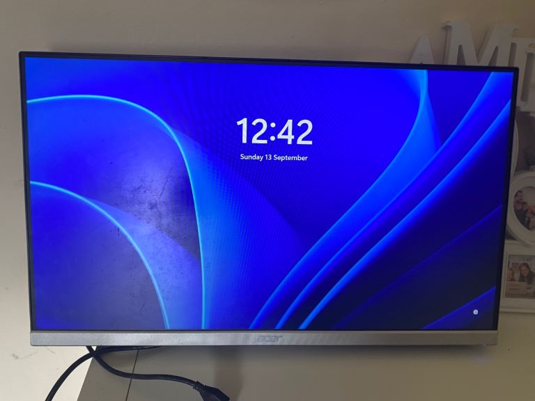 Acer Monitor - Good Condition, Silver/Black