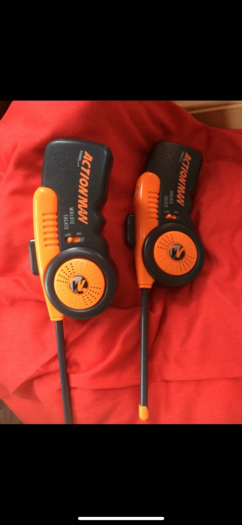 Walkie talkies action man vintage children’s toys fun, birthday gift