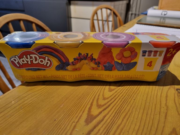 image for 4x pots metallic playdoh