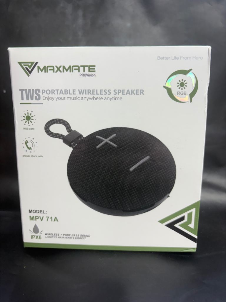 New MAXMATE TWS Portable Wireless Speaker MPV 71A