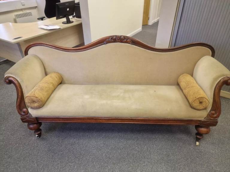 Antique Sofa, mahogany with velvet