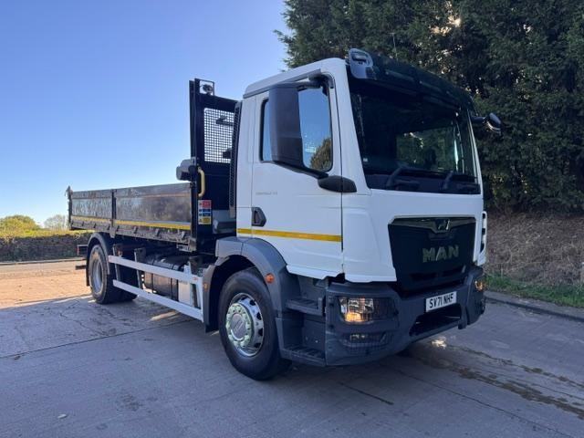 2021 71 MAN TGM 18.250 E6 steel insulated dropside tipper tar chutes sheet 105km