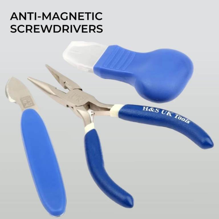 H&S 147pcs Watch Repair Tool Kit Strap Link Pin Removal Adjustment Tool Kit Back