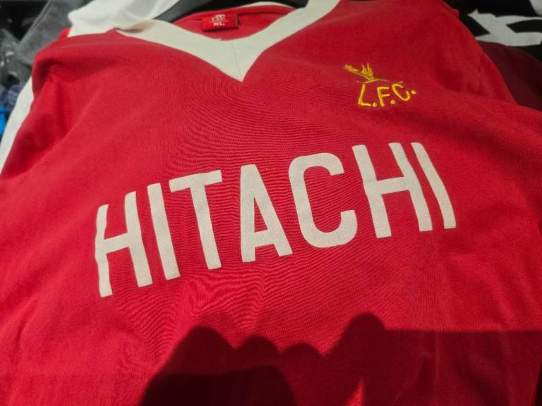 L.F.C. Hitachi Football Shirt – Red, Good Condition