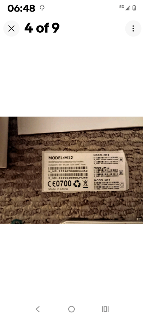 Timmy M12 mobile phone 