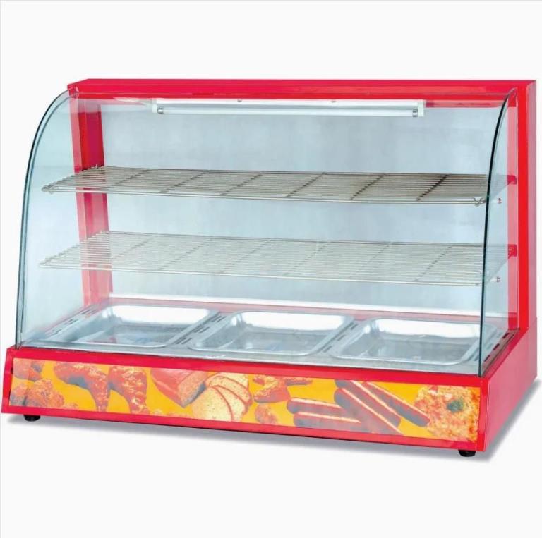 Commercial hot display cabinet warmer top quality cafe shop Pattys chicken 