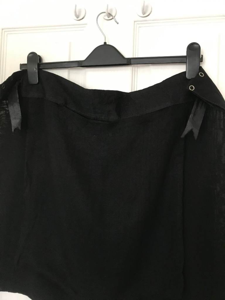 LADIES SOFT GEORGETTE BLACK 3 LAYERS NIKAB,SIZE ONE BARGAIN