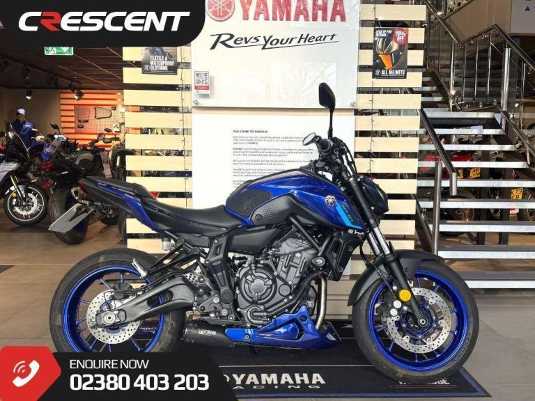 YAMAHA MT-07 2024 ICON BLUE , LOW MILEAGE ,1 OWNER , FSH EXTRAS - MINT