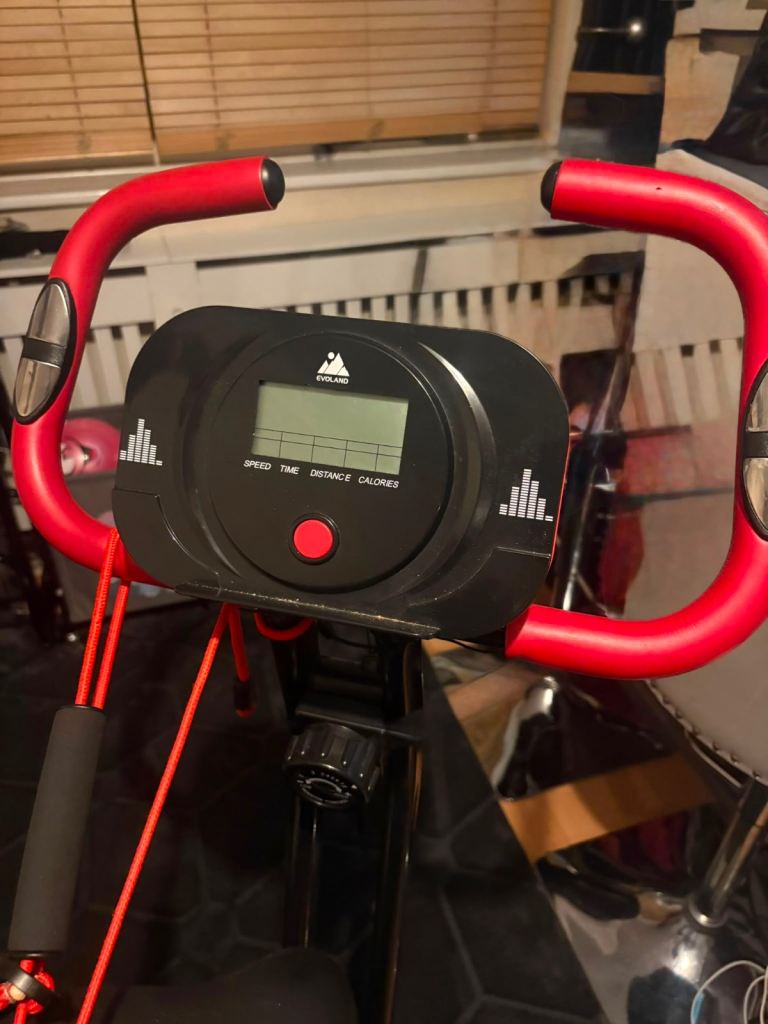 EVOLAND Stationary Bicycle for Home Fitness Bike X-bike with LCD Display Foldable Exercise Bike