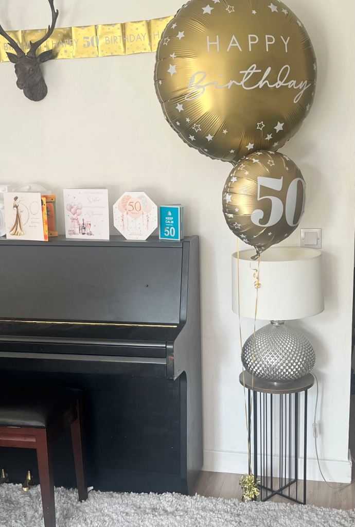 Happy birthday and 50 balloon