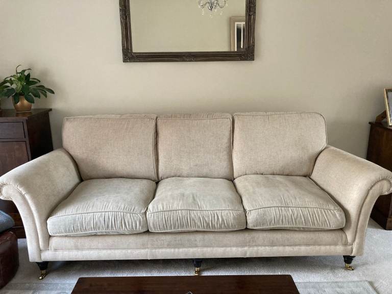 Parker Knolls cream 3 seater sofa