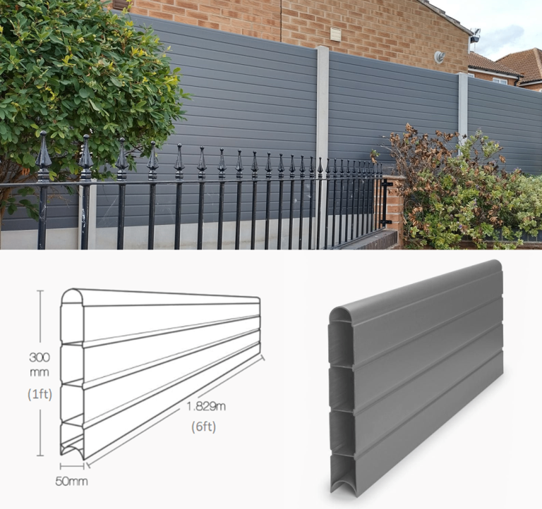 Grey composite fence panels, all sizes - NO MORE PAINTING! ++New++ (plastic fencing, upvc fencing)