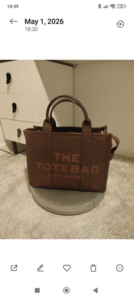 Marc Jacobs The Tote Bag – Brown Leather, New with Tags