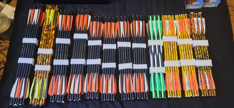 132 brand-new crossbow bolts