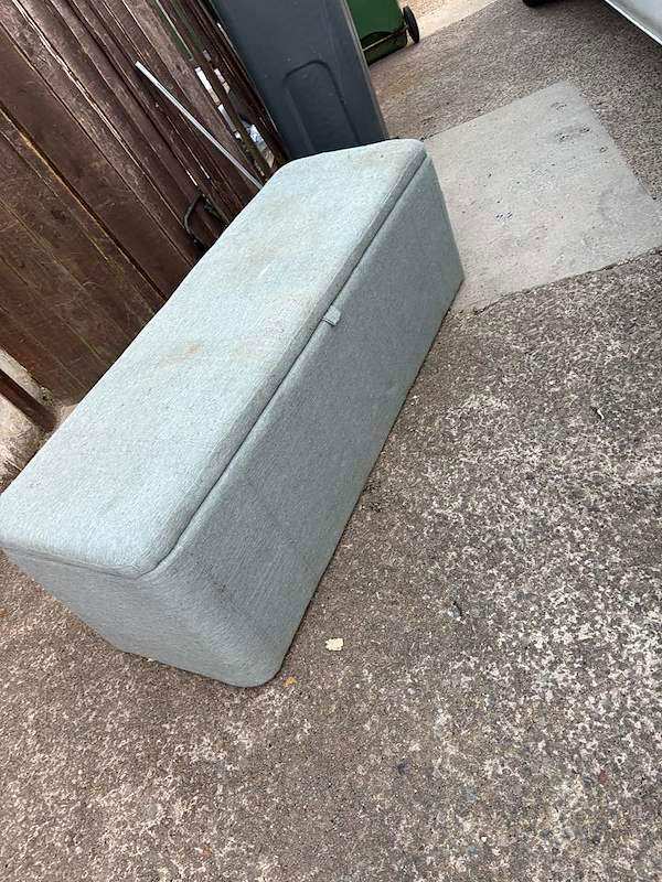 Grey Fabric Storage Chest / Ottoman FREE