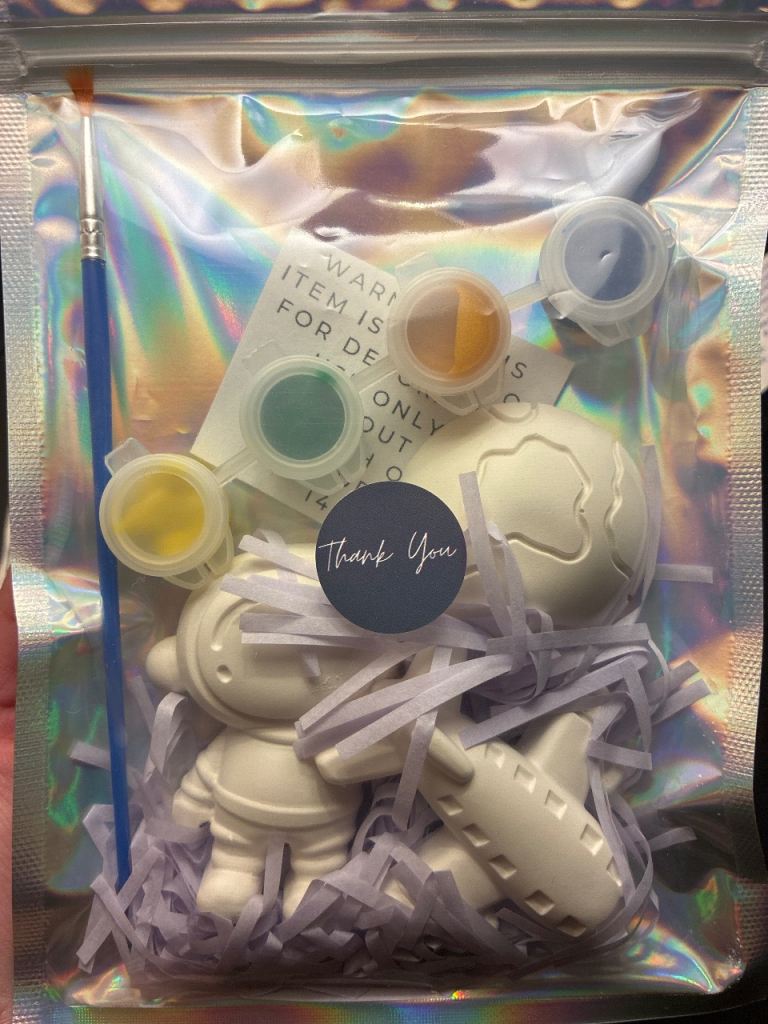 Paint Your Own Space Plaster Shapes Craft Kit - New