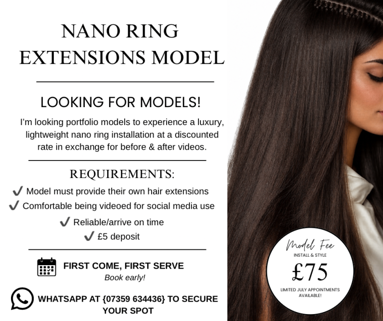 Hair Extensions Model Opportunity - Nano Rings