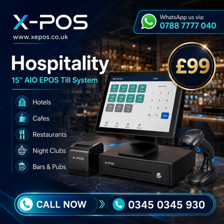 XE-POS 15" All-in-One EPOS Till System – Ready for Immediate Use