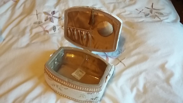 Fabric-covered sewing box (brand new)