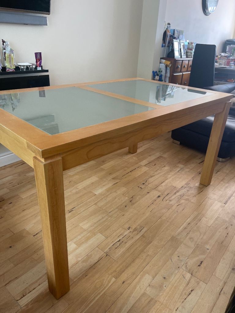 Wood/Glass dining table 
